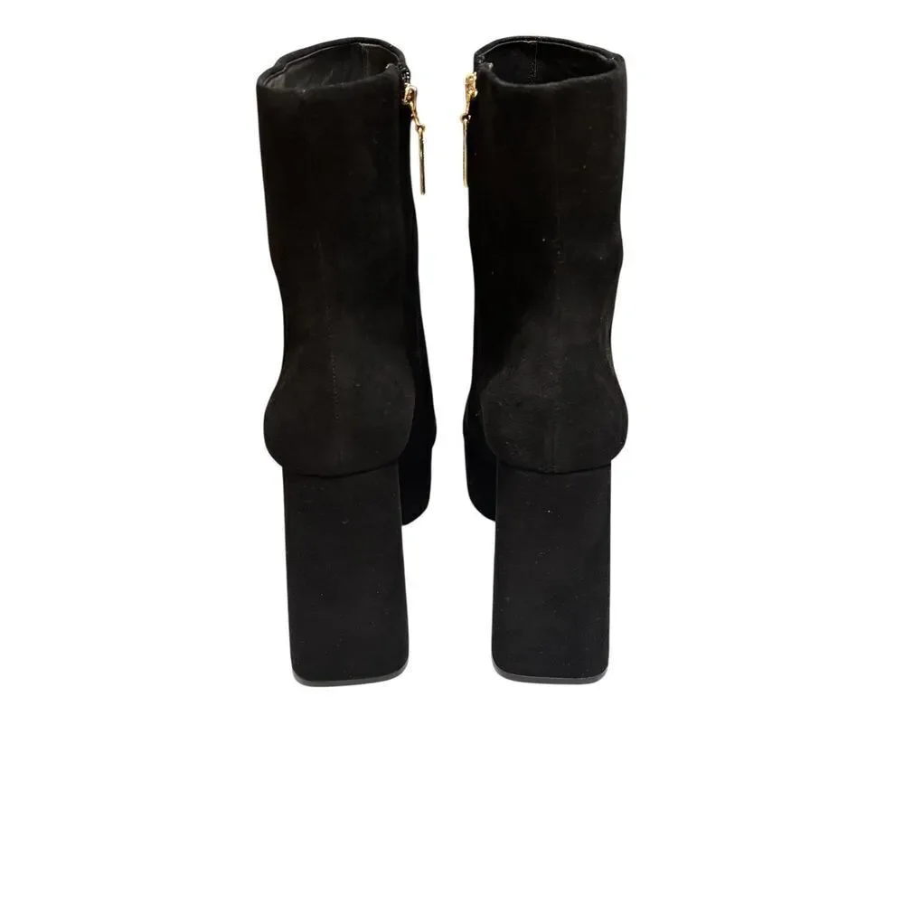 Larroude Dolly Boot In Black Suede NWB Size 9 1/2